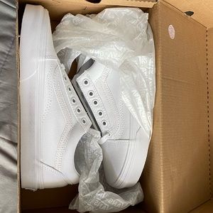brand new white old skool vans!